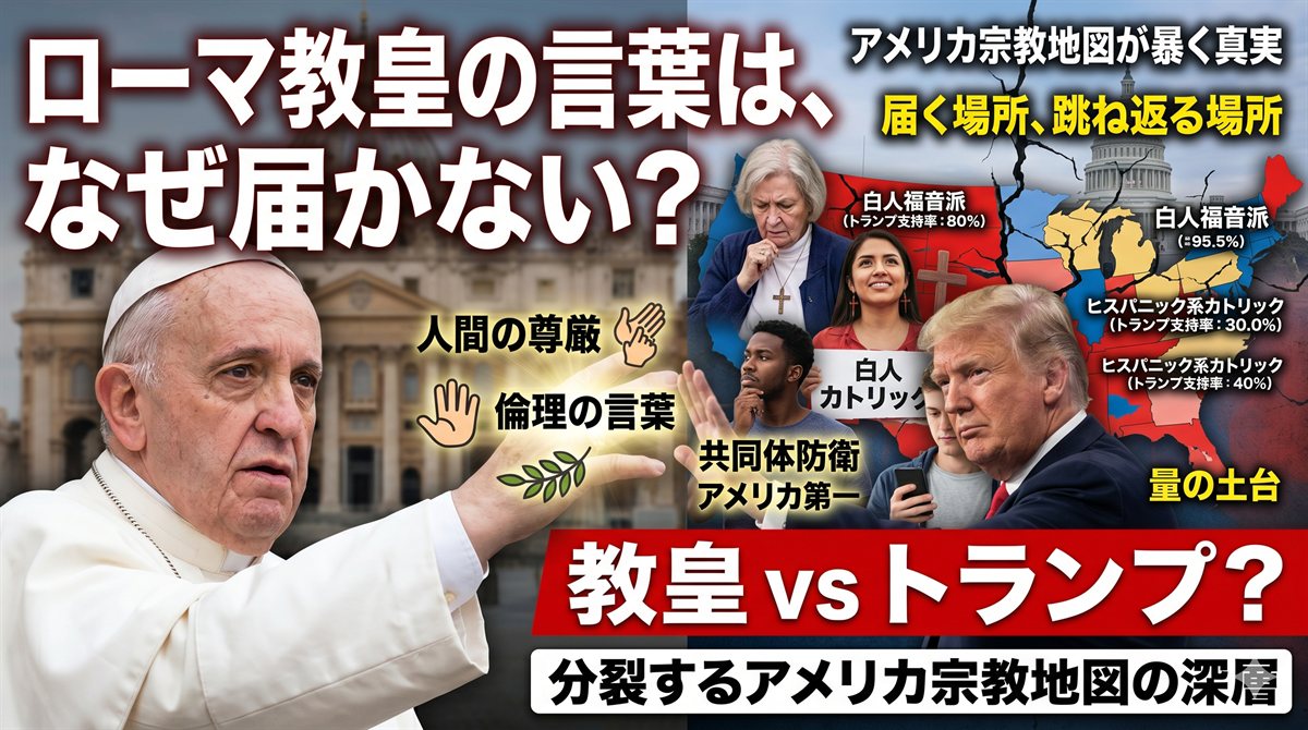 ローマ教皇の言葉は、なぜアメリカで割れて届くのか — トランプ支持者の宗教地図を読む