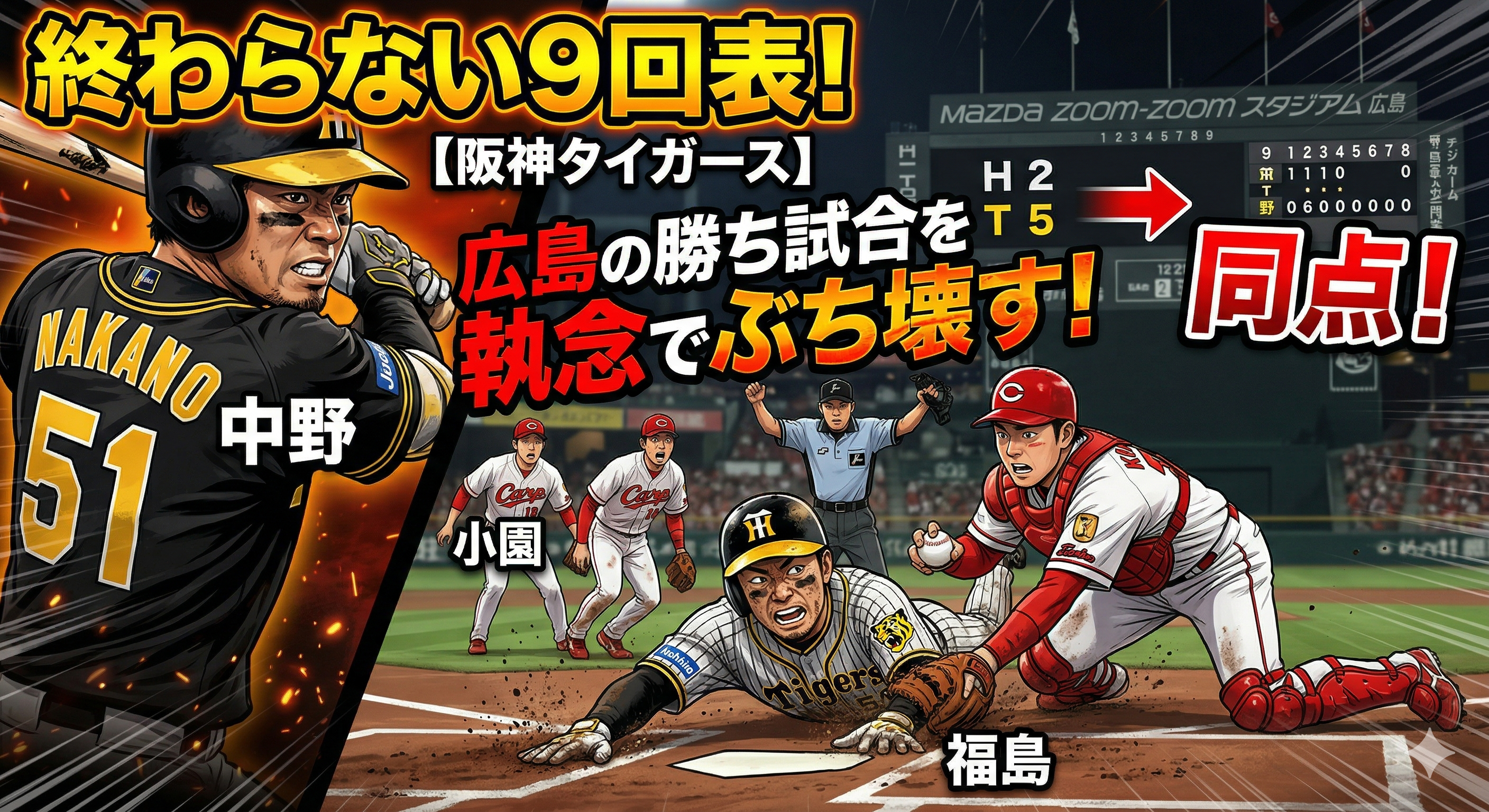 阪神7-5広島延長