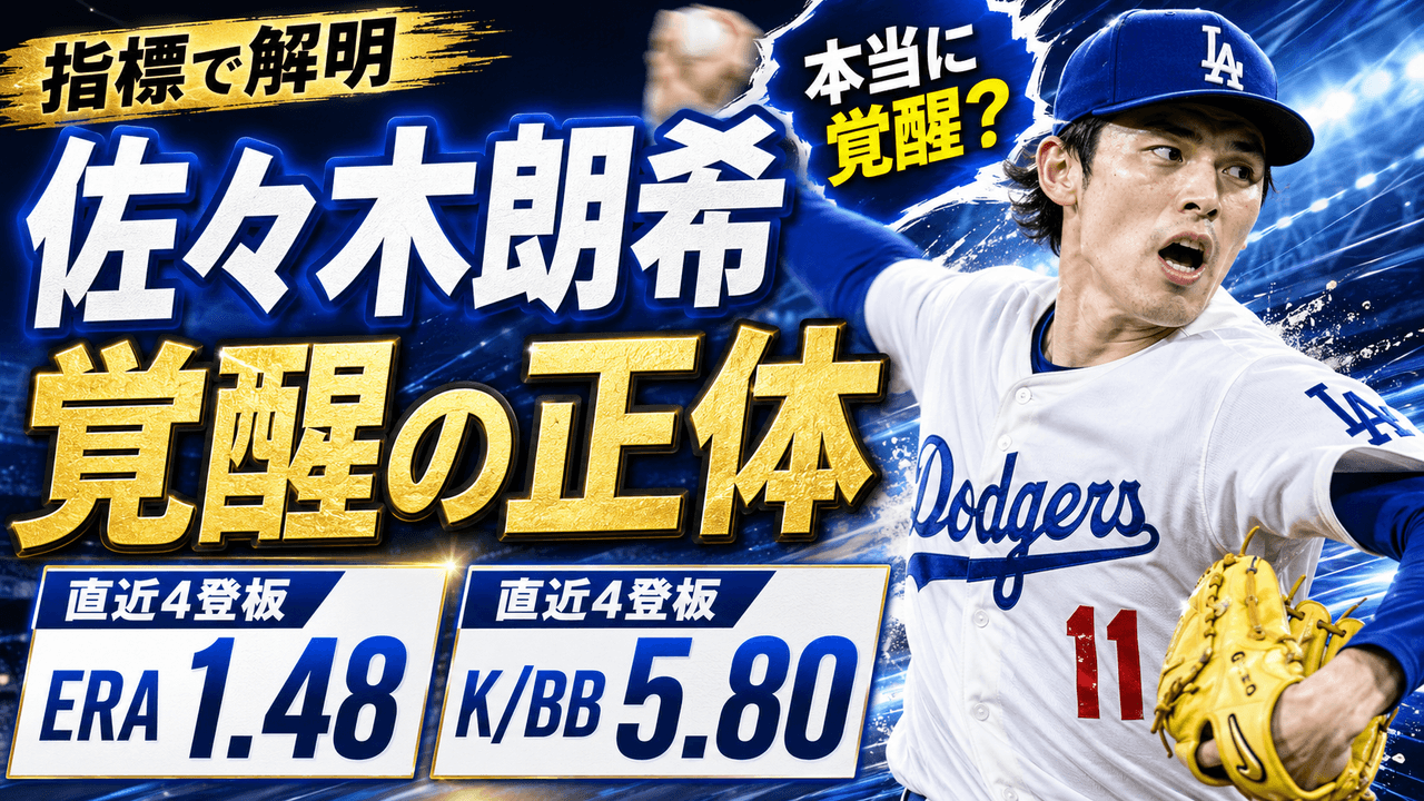 佐々木朗希 覚醒の正体 直近4登板ERA1.48 K/BB5.80
